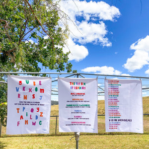 Literacy Lesson in a Tea Towel (set of 3)